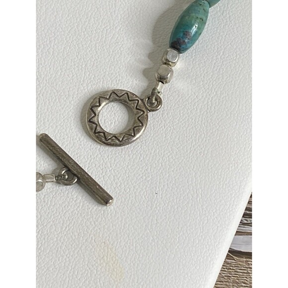 VTG Genuine Turquoise Sterling Cross  Native American Southwestern 18” Necklace - Picture 8 of 11